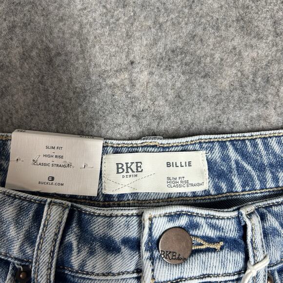 BKE Billie Slim Fit High Rise Jeans Women’s 28X30 Distressed Straight Leg - Picture 10 of 10